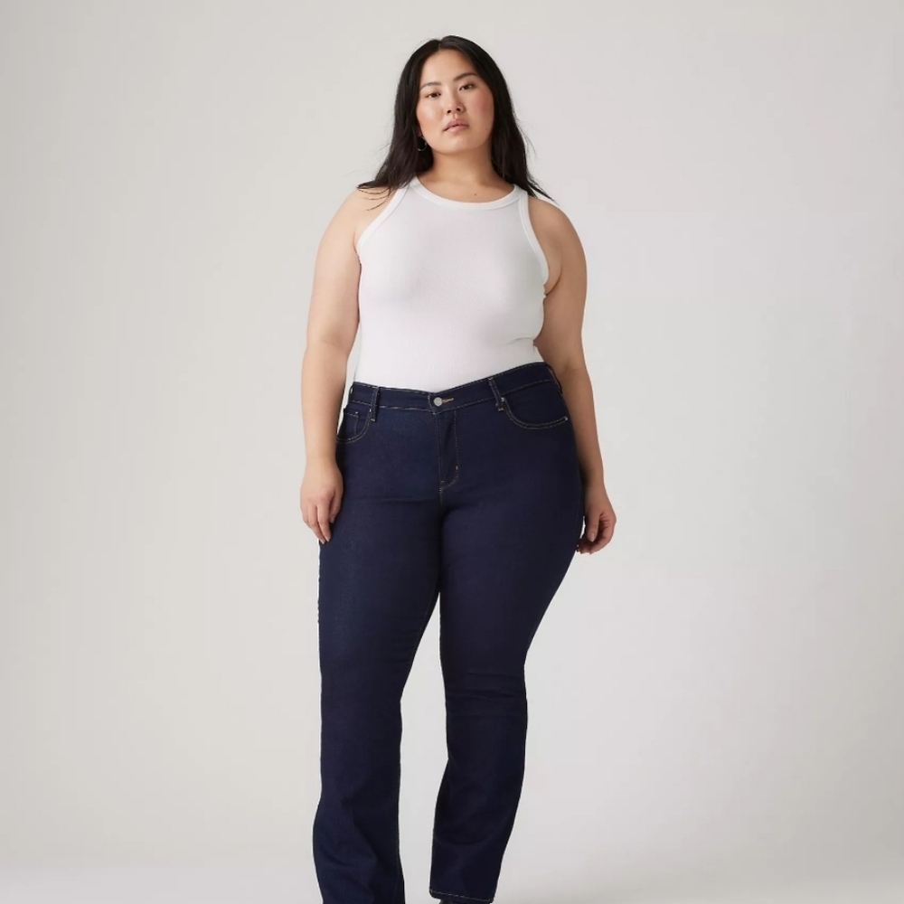 315 SHAPING BOOTCUT WOMEN'S JEANS SIZE 26W SHORT. DARK BLUE NWT